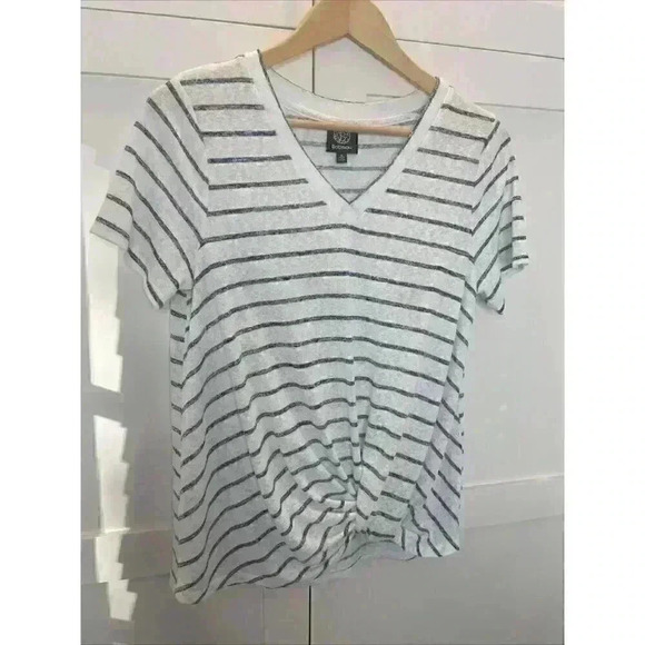 Bobeau Women’s top Size: Small Blue & White Stripes - Picture 3 of 9
